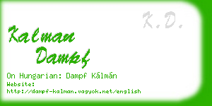 kalman dampf business card